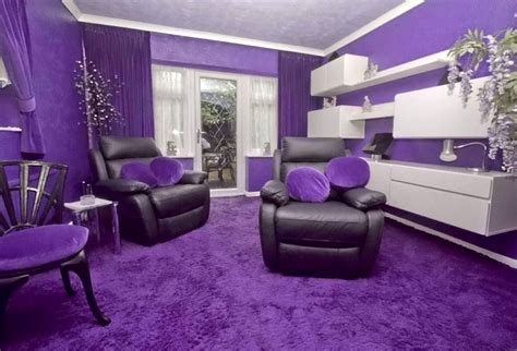 purple house interior design